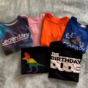 6 random t-shirts